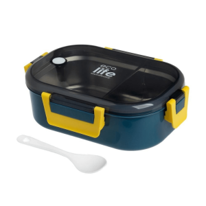 Ecolife - Φαγητοδοχείο 900ml Με Χώρισμα Blue