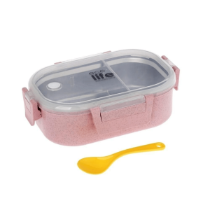 Ecolife - Φαγητοδοχείο 900ml Με Χώρισμα Light Pink