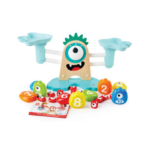 Hape Monster Math Scale - Μαθαίνω Μαθηματικά Με Την Ζυγαριά Και Τα Τερατάκι - 22Τεμ.