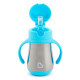 Munchkin - Cool Cat - Stainless Straw Cup - Blue