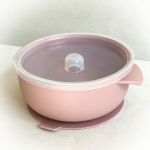 NoK Nok - Silicone Bowl With Lid | Dusty Pink