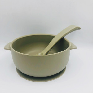 Nok Nok - Silicone Bowl With Lid | Vintage Green