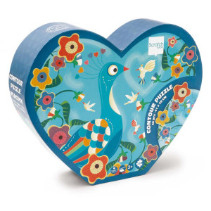 Scratch Europe - Contour Puzzle Peacock 40pcs