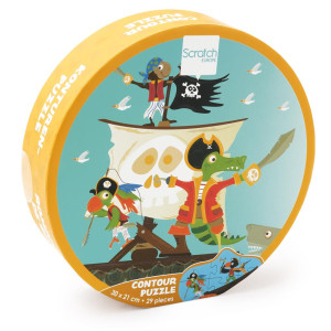 Scratch Europe - Contour Puzzle Pirate 29pcs