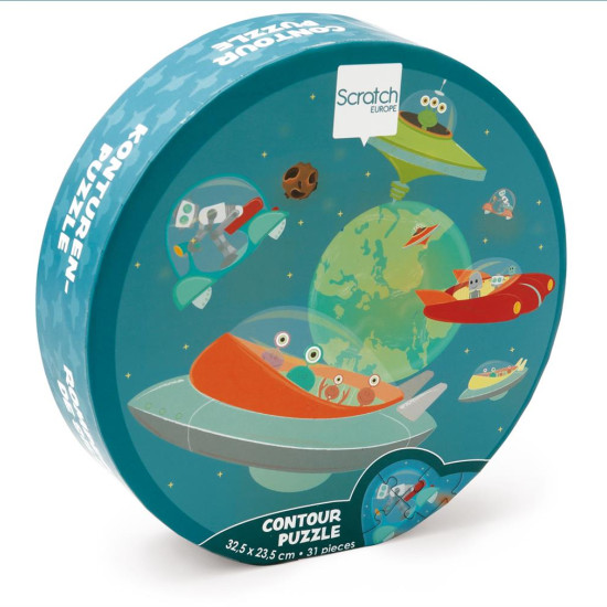 Scratch Europe - Contour Puzzle Space 31pcs